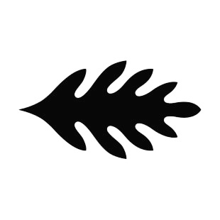 310x310 White Oak Leaf Silhouette Plants Decals, Decal Sticker