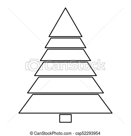 450x465 Christmas Tree Silhouette Isolated On White Background Clipart