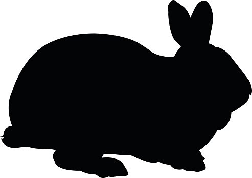 493x349 Rabbit Silhouette Premium Clipart