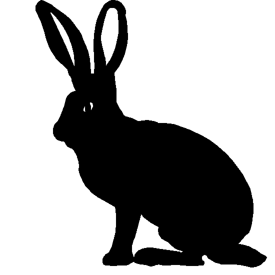 550x550 Rabbit Clipart Silhouette