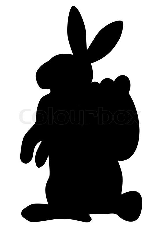 566x800 Silhouette Clipart Easter Bunny