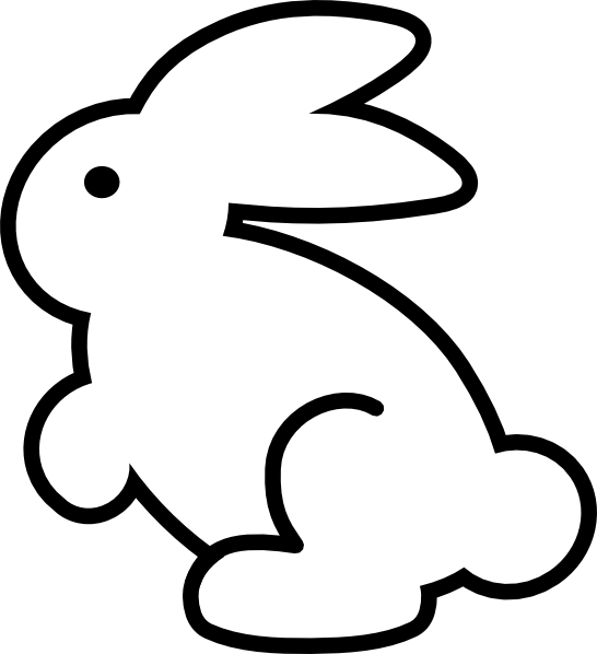 546x598 White Rabbit Clip Art