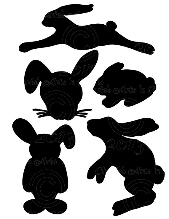 570x738 Bunnies Silhouettes Bunnies Graphics Designer Resources