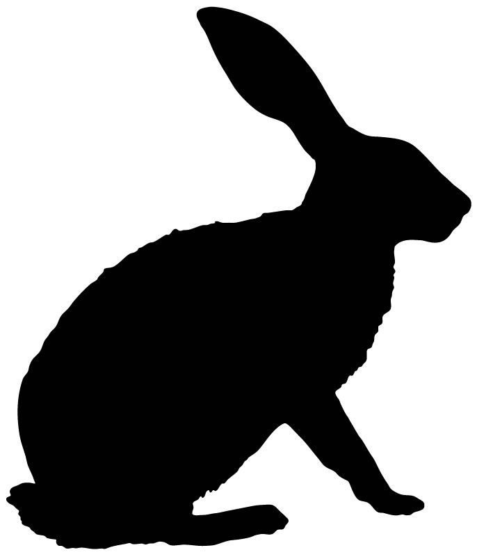 686x800 Rabbit Silhouette Christmas Rabbit, Silhouettes