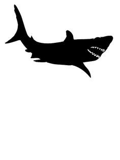 236x314 Printable Shark Silhouette