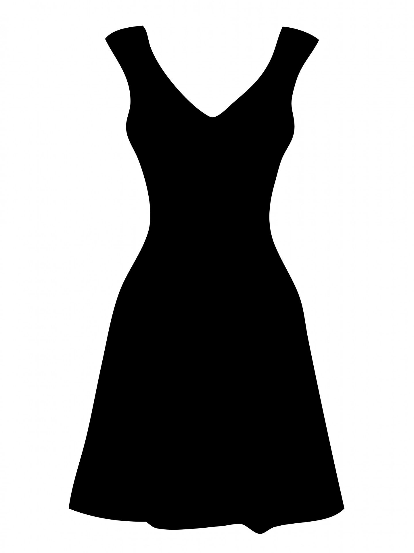 1440x1920 Free Clipart Of Dresses Black Dress Clipart By Karen Arnold