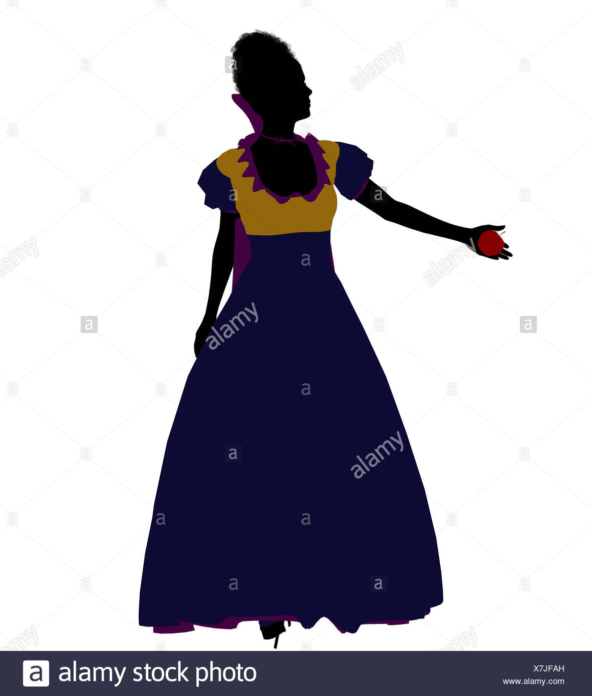 1182x1390 Snow White Silhouette Illustration Stock Photo 280075673