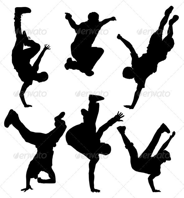 590x632 Break Dancers Silhouette Dancer Silhouette, Dancers And Silhouettes