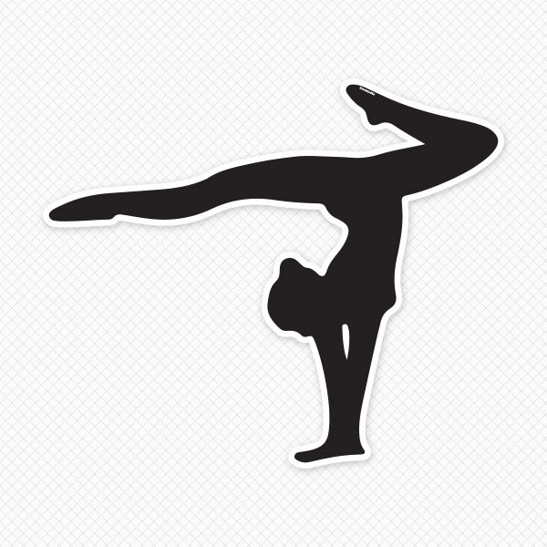 600x600 Png Gymnastics Black White Transparent Gymnastics Black