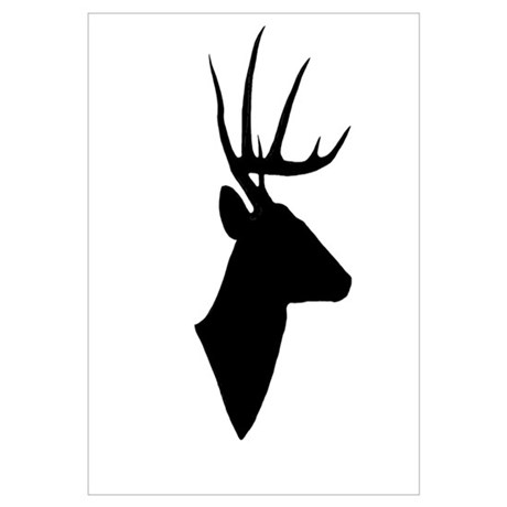 460x460 Deer Silhouette Canvas Art