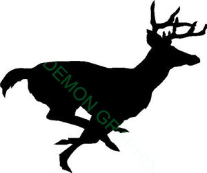 300x250 Running Buck Vinyl Decalsticker Whitetail Deer Hunting Archery