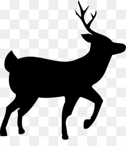 260x300 White Tailed Deer Moose Silhouette Clip Art