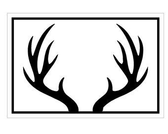 340x270 Whitetail Deer Antlers Clipart