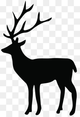 260x380 Reindeer Silhouette White Tailed Deer Clip Art