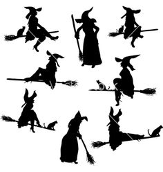 236x248 Halloween Witch Flying On A Broomstick Vector Graphics