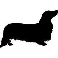 200x200 Silhouette Clipart Dachshund'06823