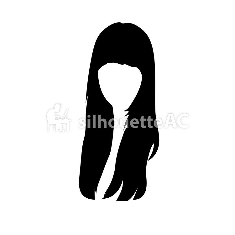750x750 Free Silhouette Vector Wig, An Illustration