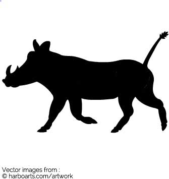 335x355 Download Wild Boar Silhouette