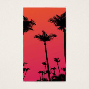 350x350 Palm Tree Silhouettes Business Cards Business Cards 100