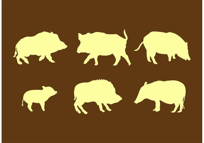 700x490 Wild Hog Silhouettes
