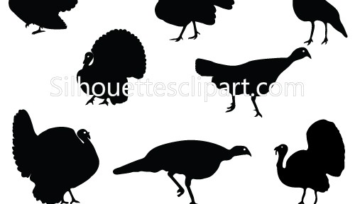 500x288 Turkey Silhouette Clipart