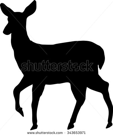 392x470 White Tailed Deer Clipart Doe