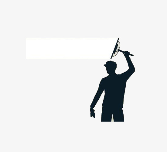 550x500 Silhouette Of Men's Window Cleaning, Male, Clean The Windows