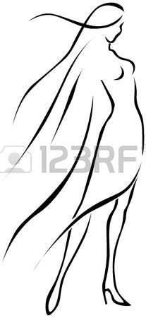 207x450 Black Line Woman In Wind Artpainting Inspiration