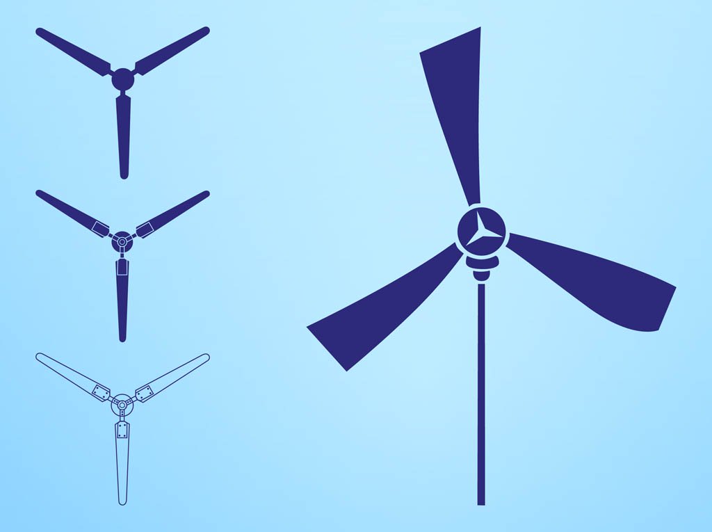1024x765 Wind Turbines Silhouettes Elements Vector Art Amp Graphics