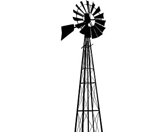 340x270 Windmill Silhouette Etsy