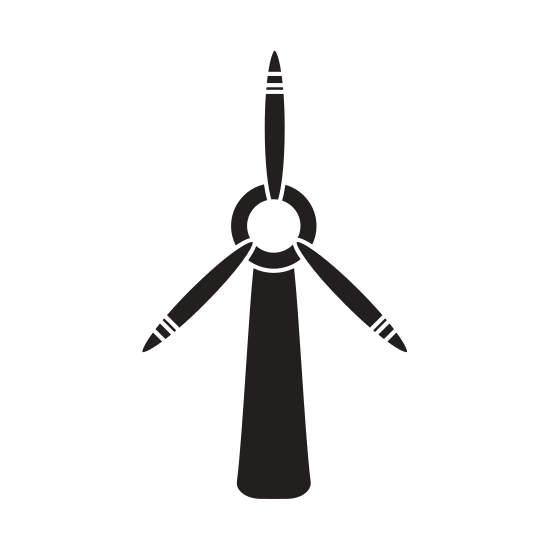 550x550 Windmill Silhouette
