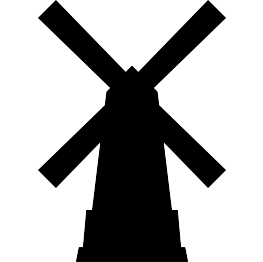 263x262 Windmill Silhouette Free Svg Clipart, Applikation Und Schablone