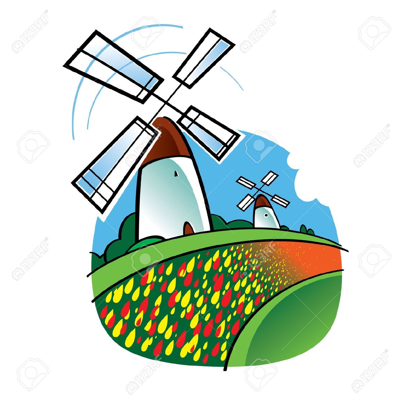 1300x1300 Mill Clipart Dutch Windmill