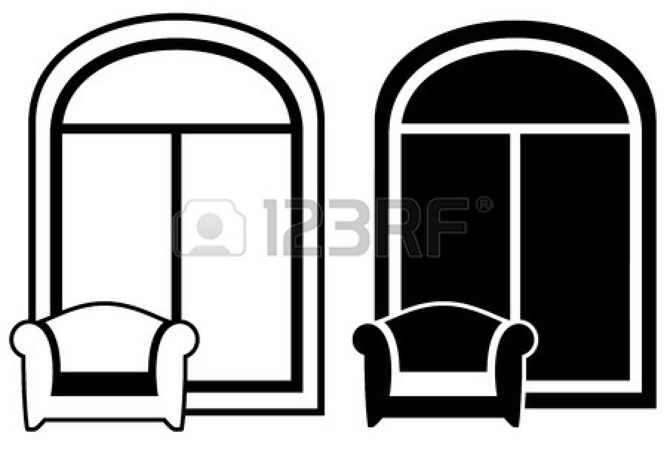 1350x918 Window Black And White Clipart Panda