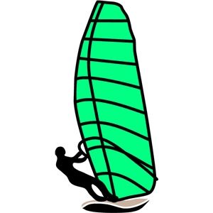 300x300 Windsurfer Silhouette Design And Silhouettes