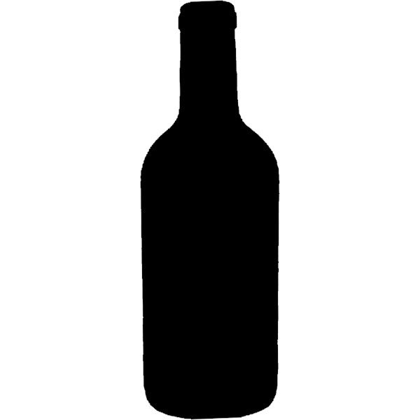 600x600 Wine Bottle Silhouette Wall Chalk Board