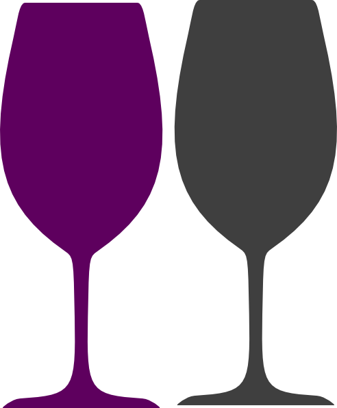 492x596 Purple And Gray Wine Glasses Clip Art