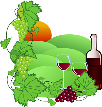 351x368 Vector Grapes Silhouette Wine Free Vector Download (6,354 Free