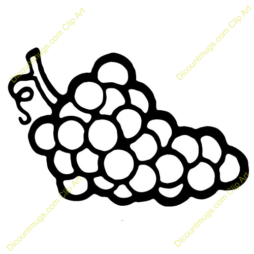 500x500 Clipart Grapes With Stem Templates, Stencils, Silhouettes, Free