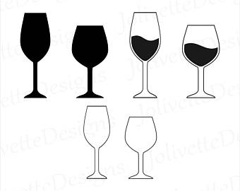 340x270 Wine Silhouette Etsy