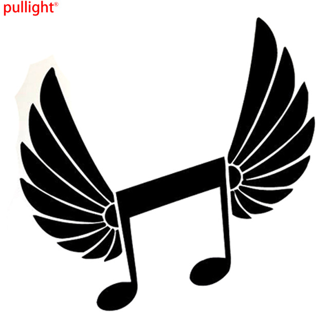 640x640 Interesting Music Wings Angel Melody Symbol Silhouette Vinyl Car