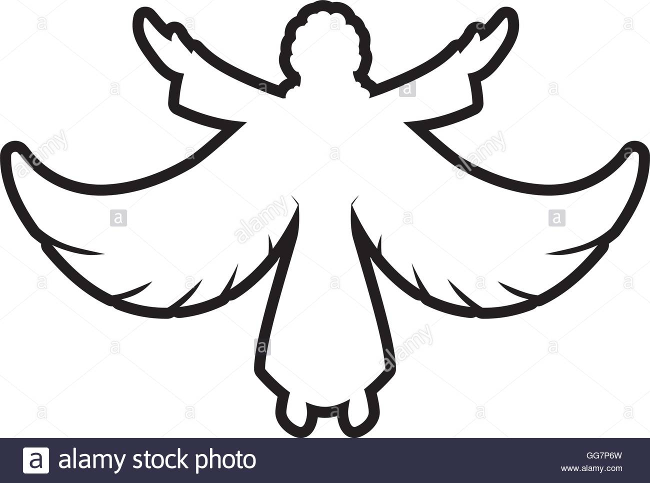 1300x966 Angel Silhouette Fairy Wing Heaven Icon. Vector Graphic Stock