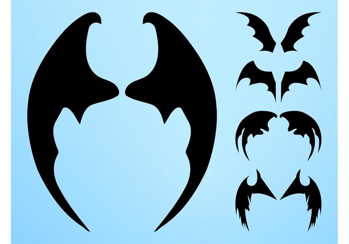 700x490 Bat Wings Silhouettes