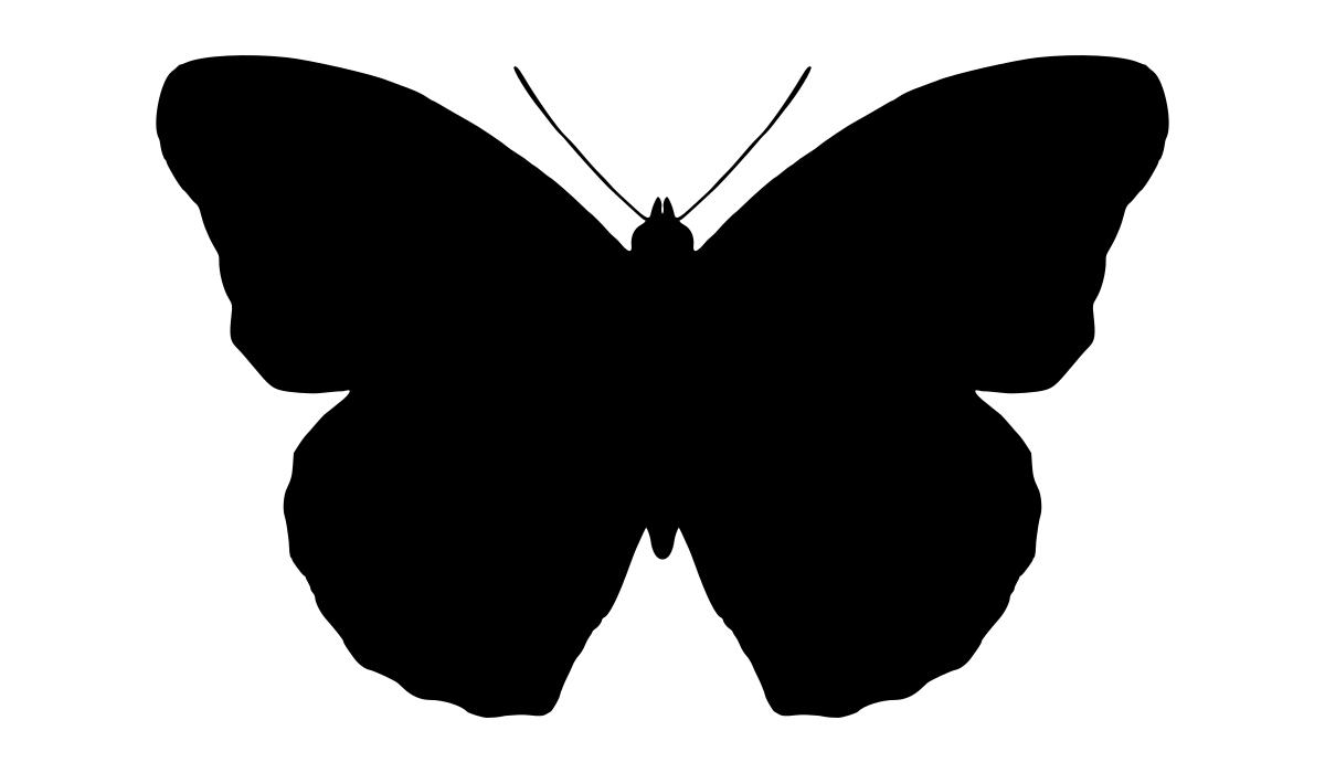 1200x700 Butterfly Silhouette Clipart