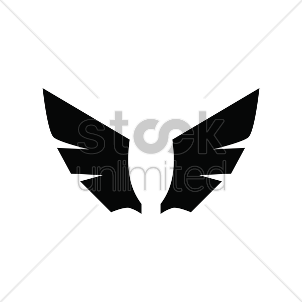 600x600 Wings Silhouette Vector Image