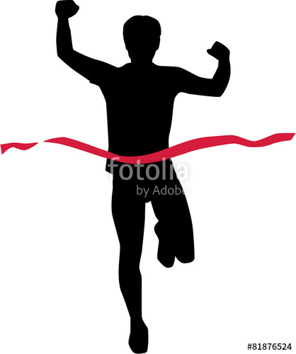 418x500 Running Winner Silhouette Stock Image And Royalty Free Vector