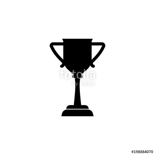 500x500 Silhouette Winner Trophy Cup Isolated Icon. Winter Sport Games