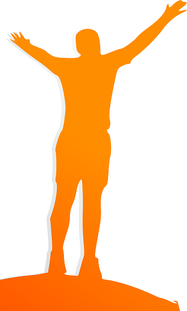 386x640 Wellness, Happy, Man, Orange, Silhouette, Winner