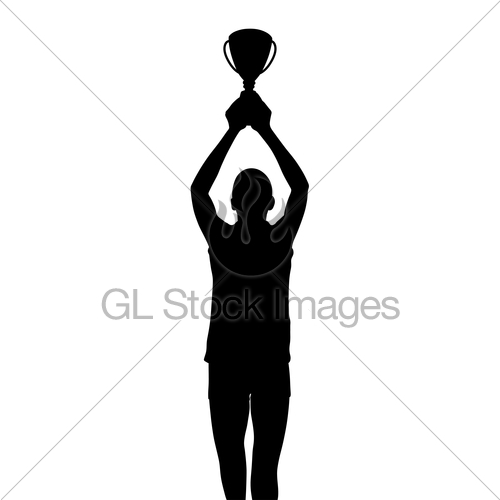 500x500 Young Sport Winner Holding Winning Trophy Gl Stock Images