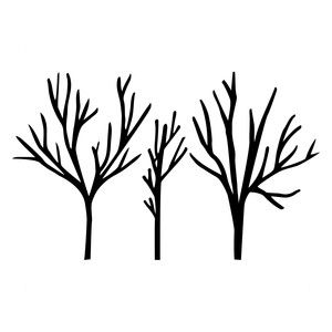 300x300 Winter Trees Silhouette Design, Silhouettes And Cricut